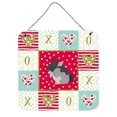 Carolines Treasures 6 x 6 in. Black Velvet Chinchilla Love Wall or Door Hanging Prints CK5420DS66